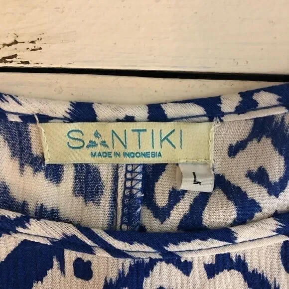 Santiki Blue and White Top - Picture 6 of 6